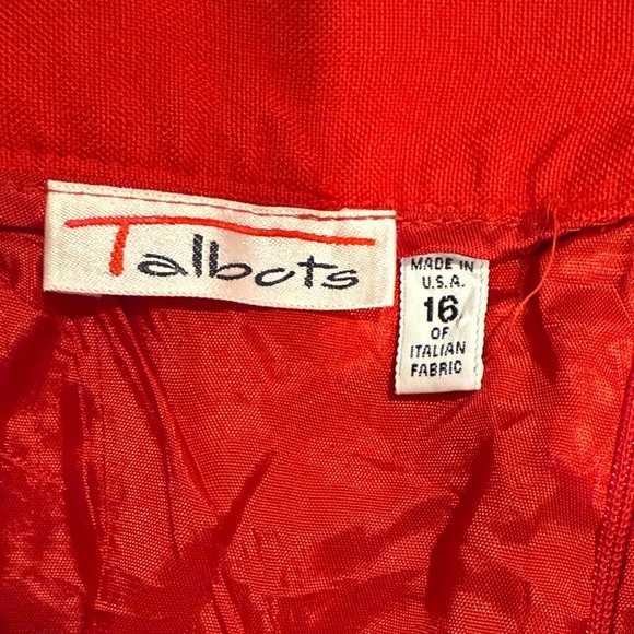 Talbots Vibrant Red Midi Skirt - Picture 6 of 8